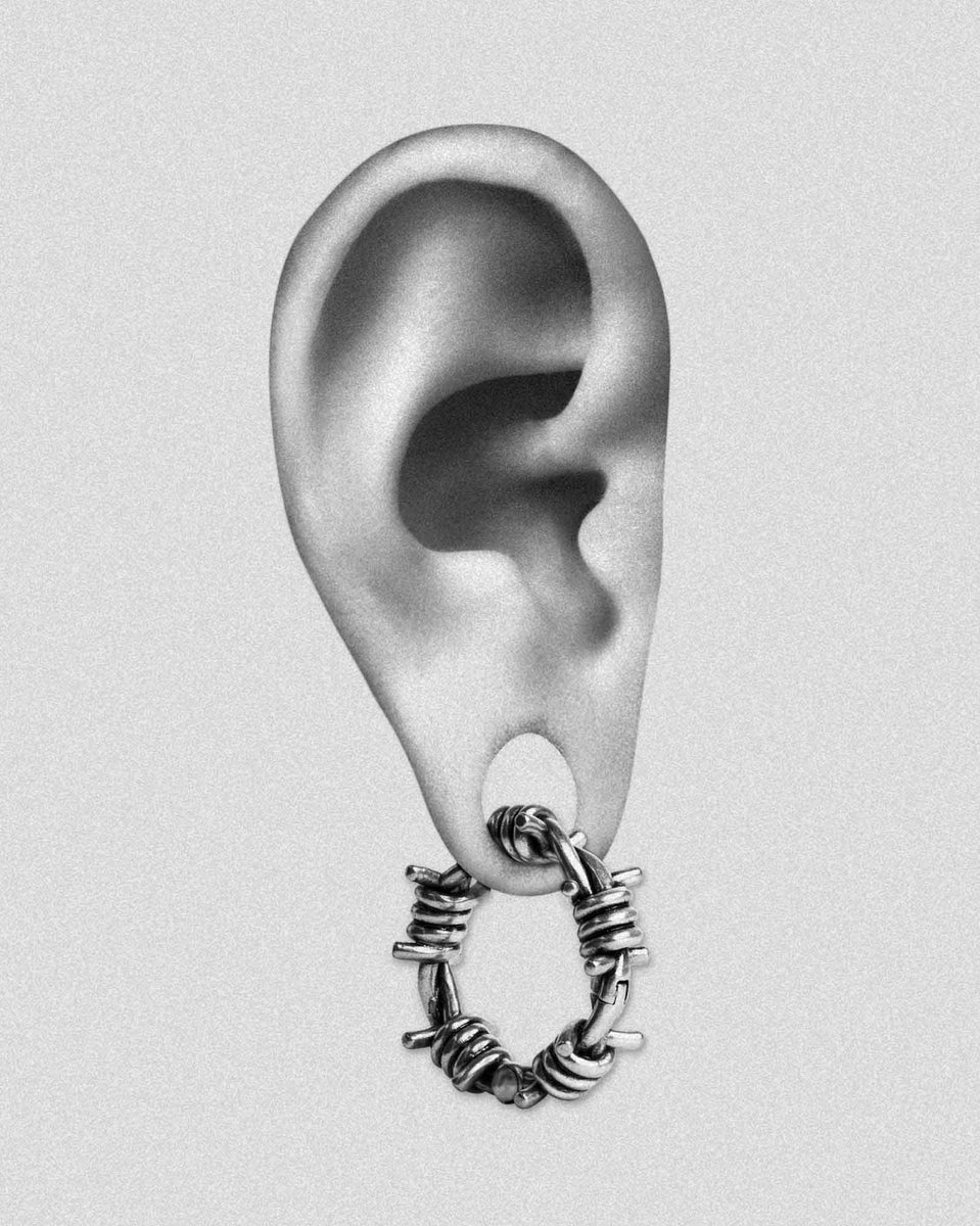 CREED BARBED WIRE HANGERS Stretched Ear Jewelry Ear Hangers Ask