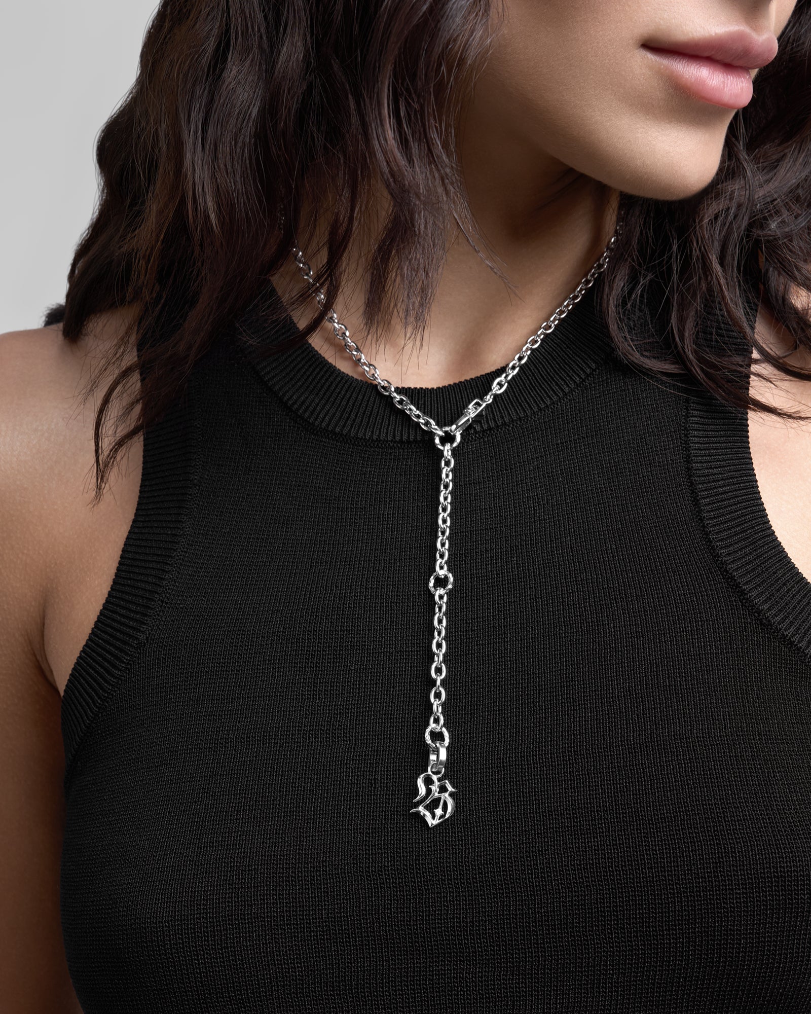 Mini Blackletter Charms - T-Charms- Silver - - Ask & Embla