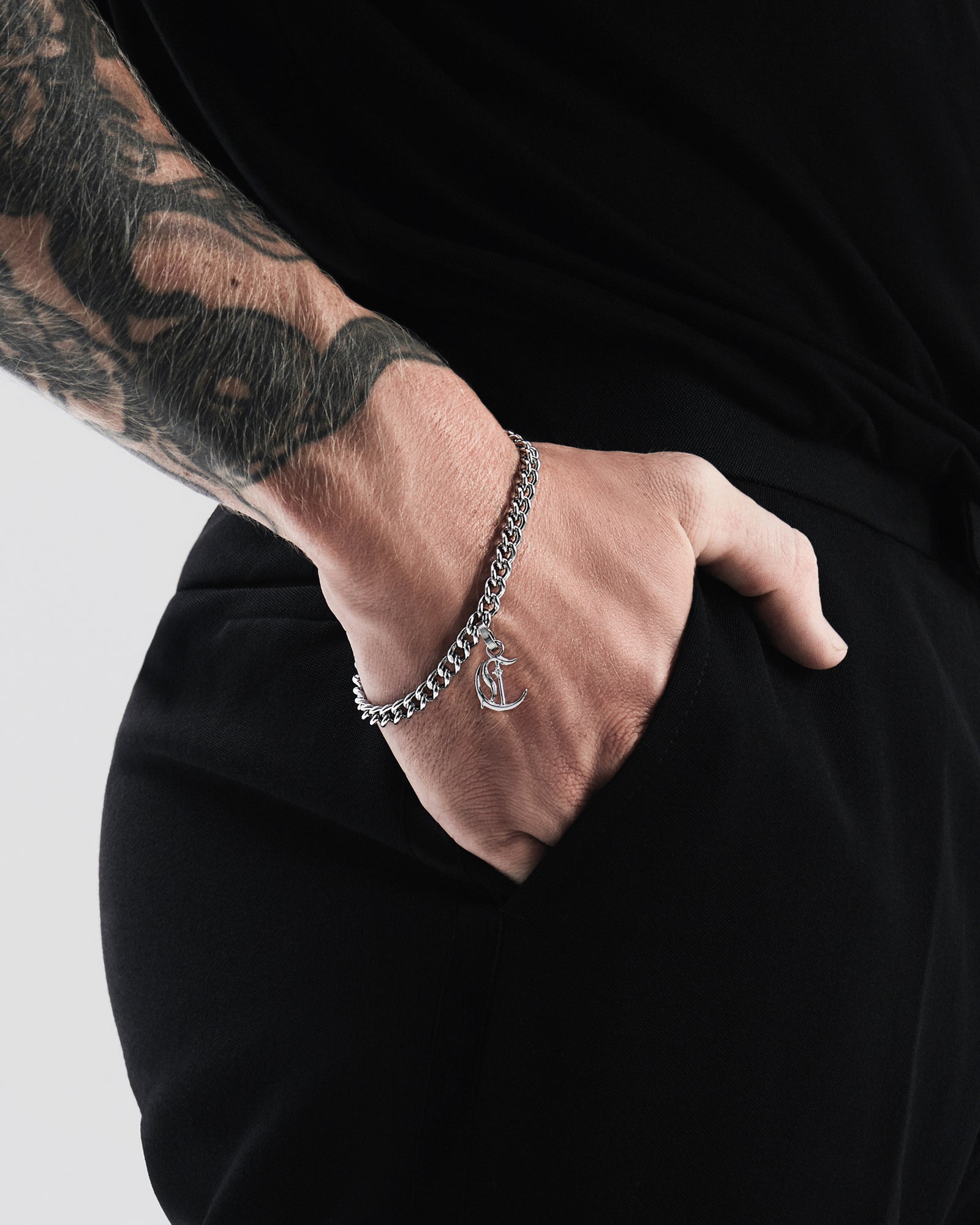 Mini Blackletter Charms - T-Charms- Silver - - Ask & Embla