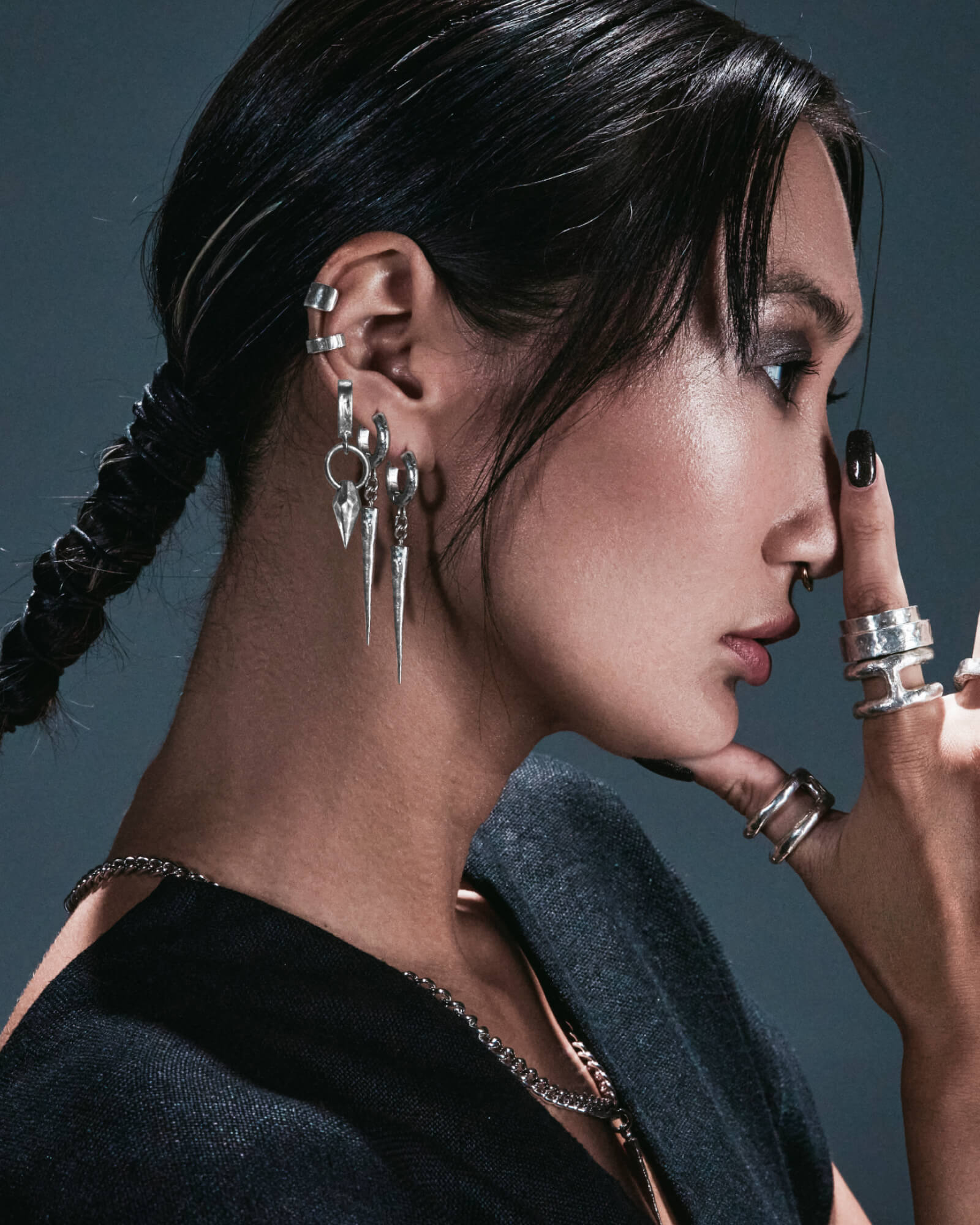 ムーンクォーツロゼットコンケーブカットピアス A54 ハート型レモンクォーツ✦コンケーブカット✦ピアス | Precious Link