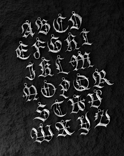 Blackletter Charms - R-Charms- Silver - - Ask & Embla