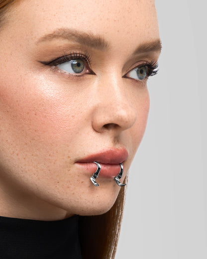 Delirium Lip Cuff-Lip Cuff- Silver - - Ask & Embla