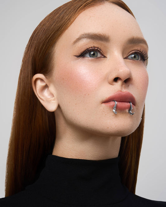 Delirium Lip Cuff-Lip Cuff- Silver - - Ask & Embla