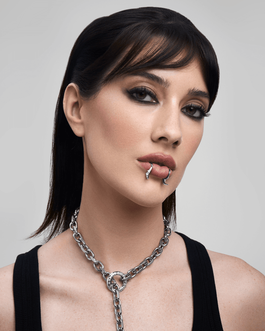 Delirium Lip Cuff-Lip Cuff- Silver - - Ask & Embla