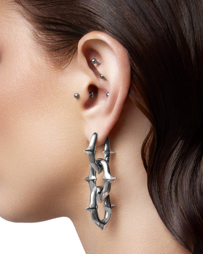 UNHOLY GRAIL Earrings-Ear Dangles- Silver - - Ask & Embla