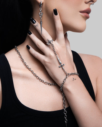 ORIGINAL SIN Hand Chain-Charm Bracelets- Silver - - Ask & Embla