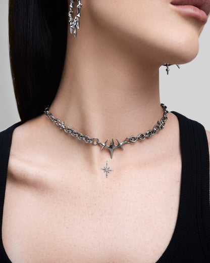 ORIGINAL SIN Choker Necklace-Choker Necklaces- Silver - - Ask & Embla