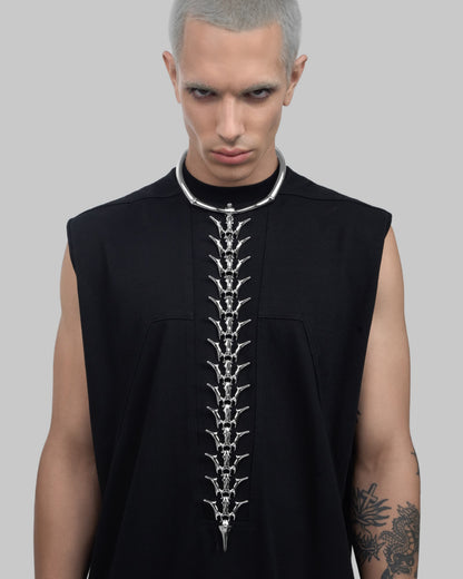 Vertebrae Spine collar necklace-Choker Necklaces- - - Ask & Embla