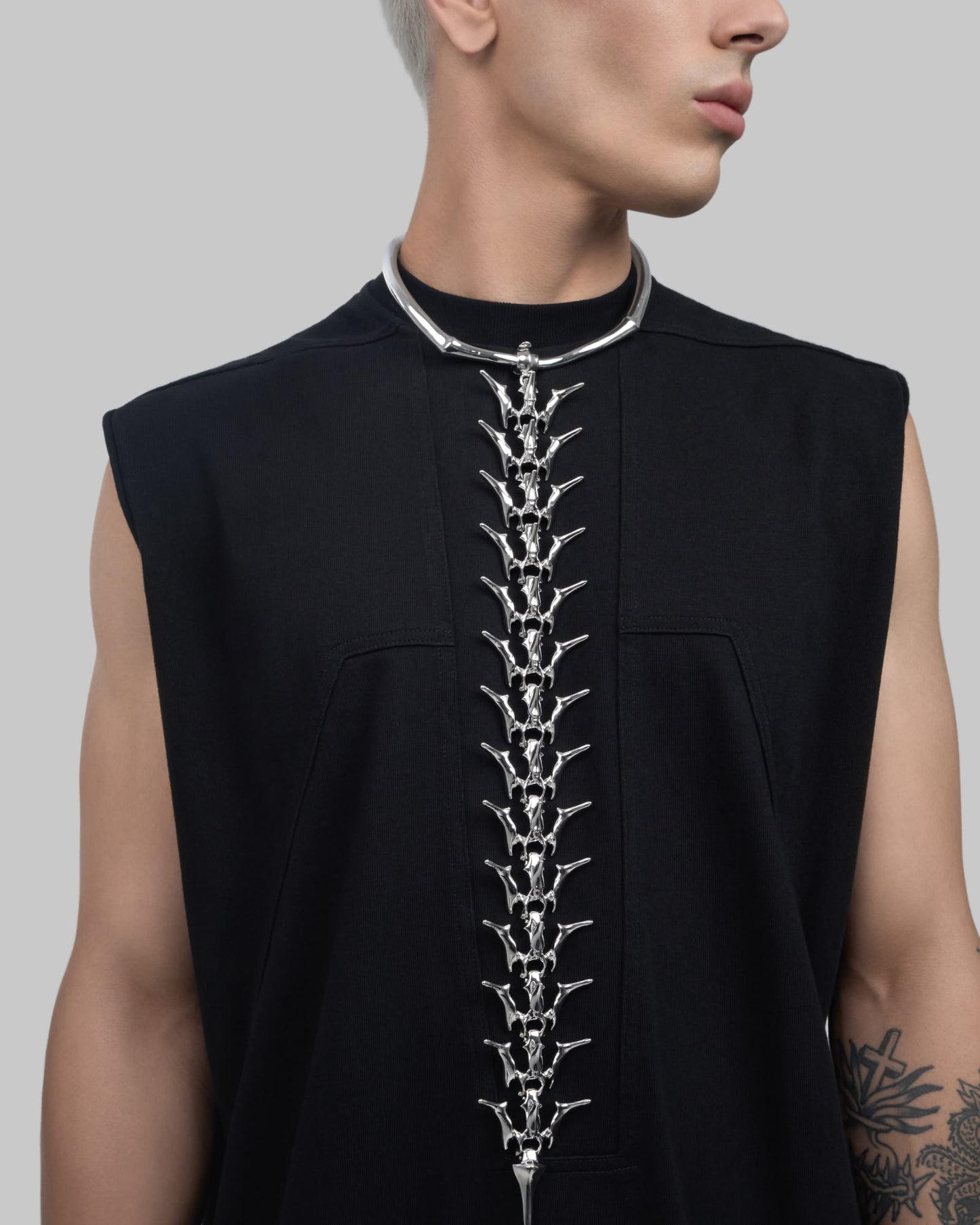 Vertebrae Spine collar necklace-Choker Necklaces- - - Ask & Embla