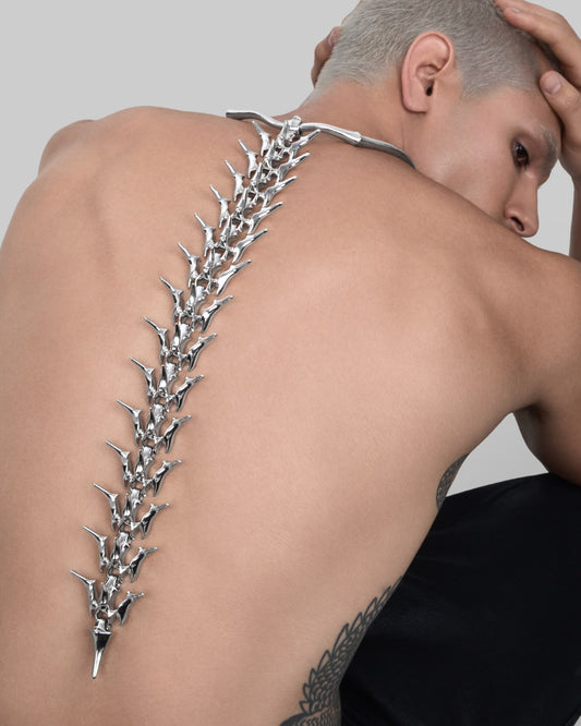 Vertebrae Spine collar necklace-Choker Necklaces- - - Ask & Embla