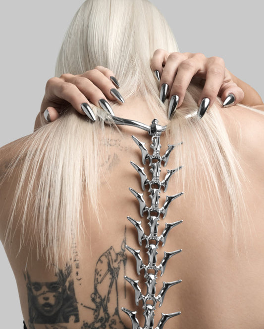 Vertebrae Spine collar necklace-Choker Necklaces- - - Ask & Embla
