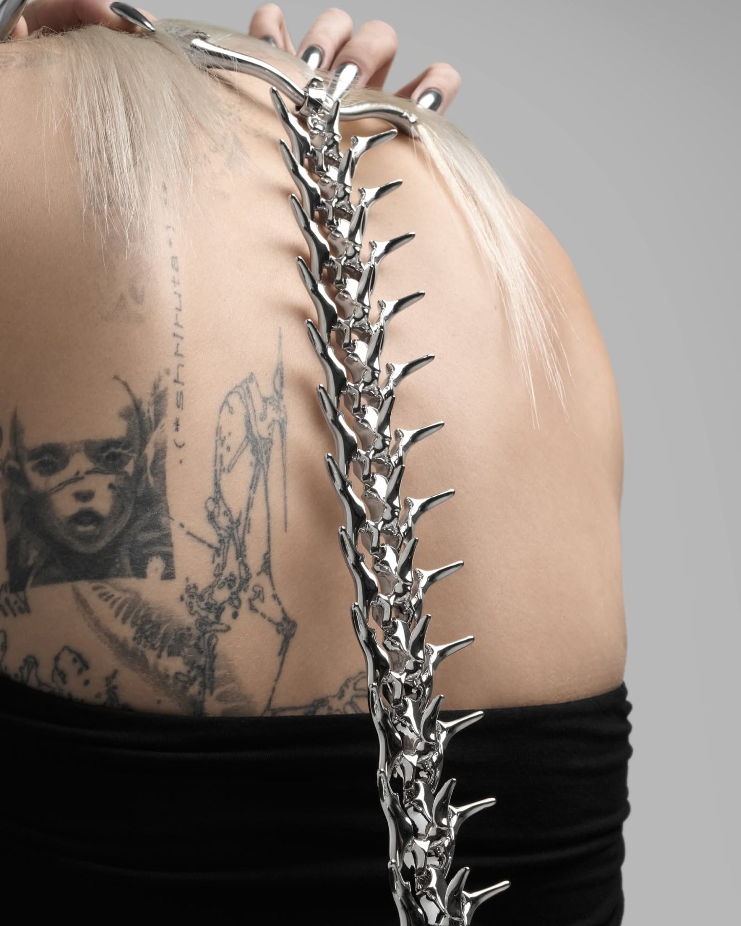 Vertebrae Spine collar necklace-Choker Necklaces- - - Ask & Embla