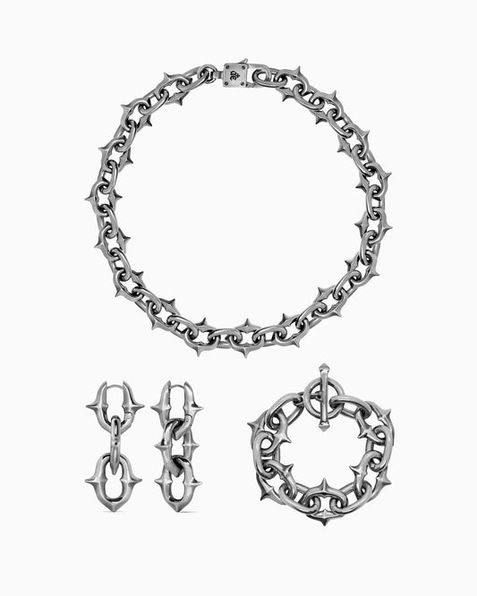 Unholy Grail necklace, bracelet, and earrings bundle-Chain Necklaces- - - Ask & Embla