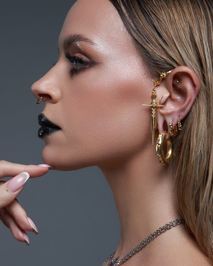 Ecledia Ear Cuff-Ear Cuff- Gold - - Ask & Embla