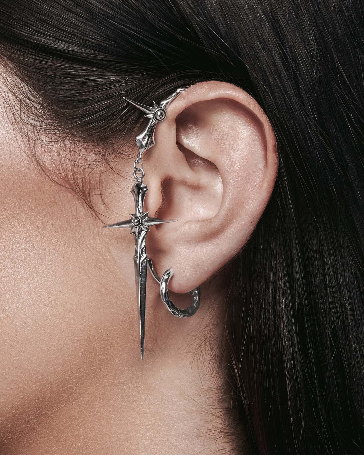 Ecledia Ear Cuff-Ear Cuff- Silver - - Ask & Embla