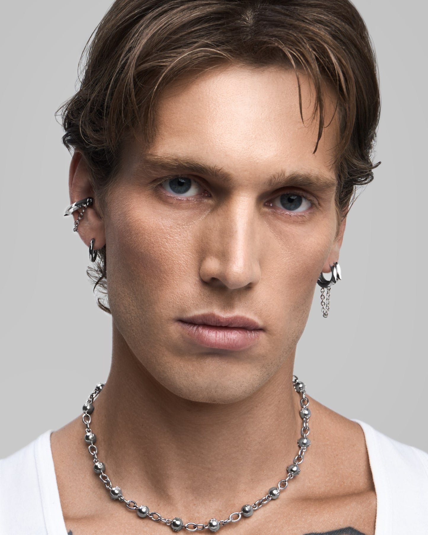 Exe Chain Ear Cuff-Ear Cuff- Silver - - Ask & Embla