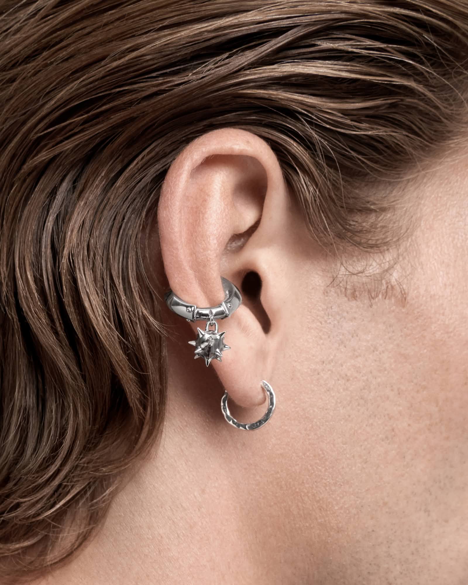 Meg Murayama x Ask & Embla Duskrider ear cuff-Ear Cuffs- Silver - - Ask & Embla