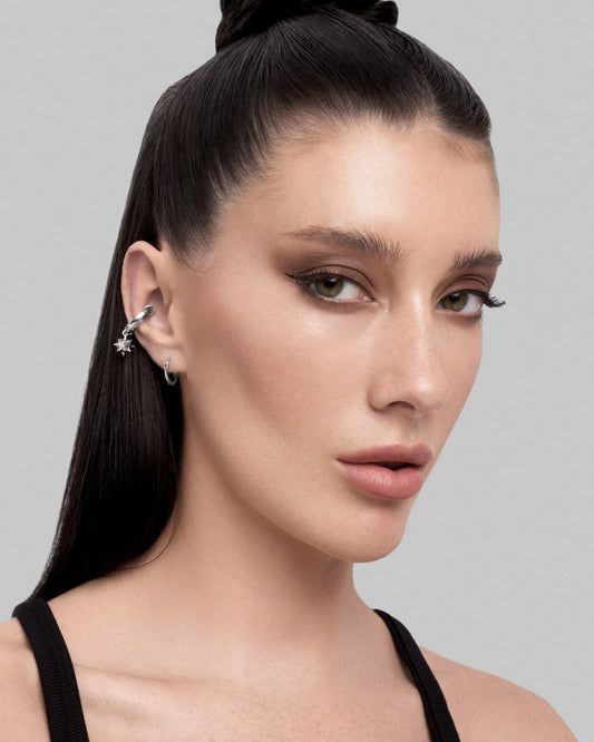 Meg Murayama x Ask & Embla Duskrider ear cuff-Ear Cuffs- Silver - - Ask & Embla