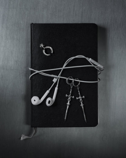 Meg Murayama x Ask & Embla Duskrider ear cuff-Ear Cuffs- Silver - - Ask & Embla