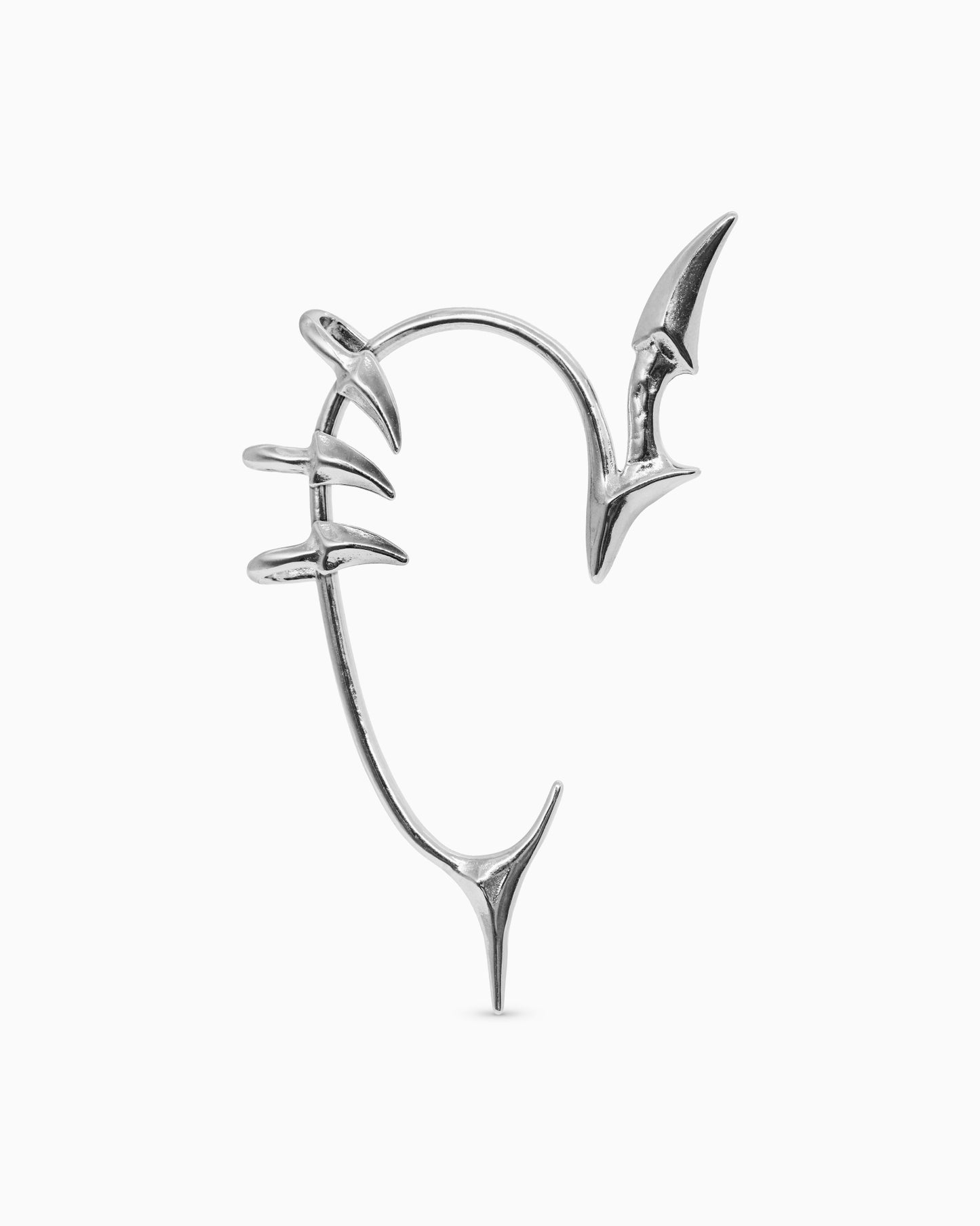 Vertebrae ear cuff-Earrings- Silver - Left ear - Ask & Embla