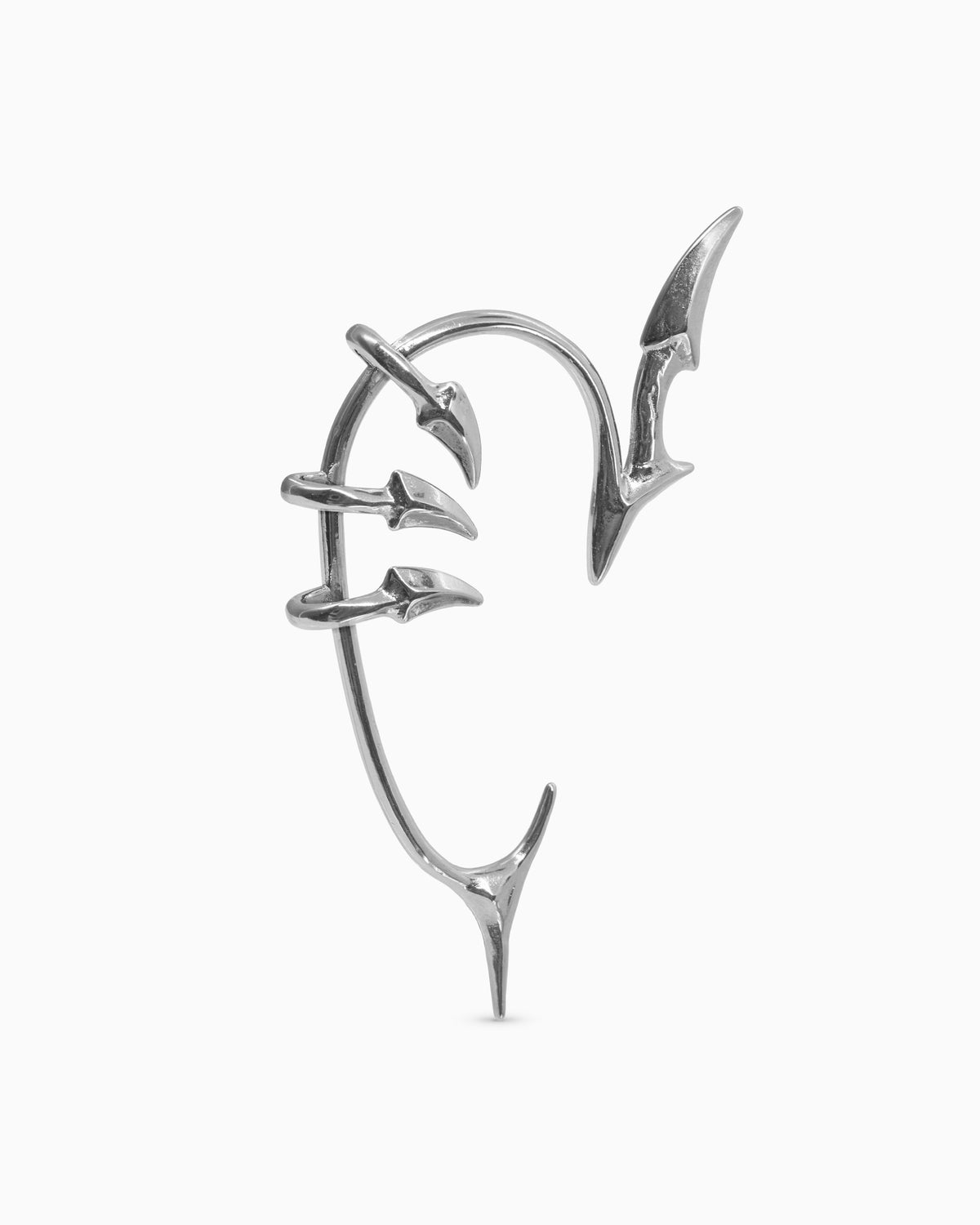 Vertebrae ear cuff-Earrings- Silver - Left ear - Ask & Embla