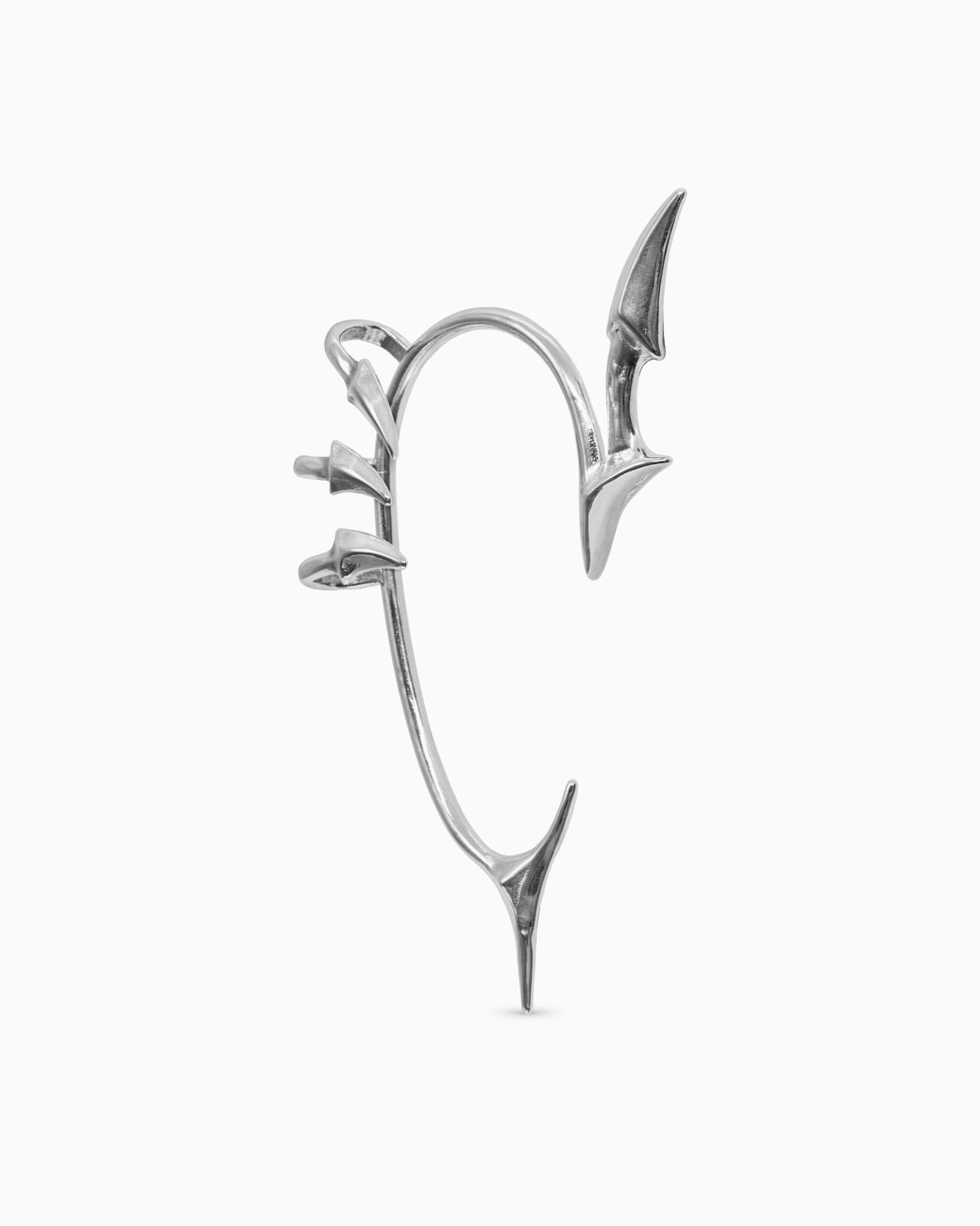 Vertebrae ear cuff-Earrings- Silver - Left ear - Ask & Embla