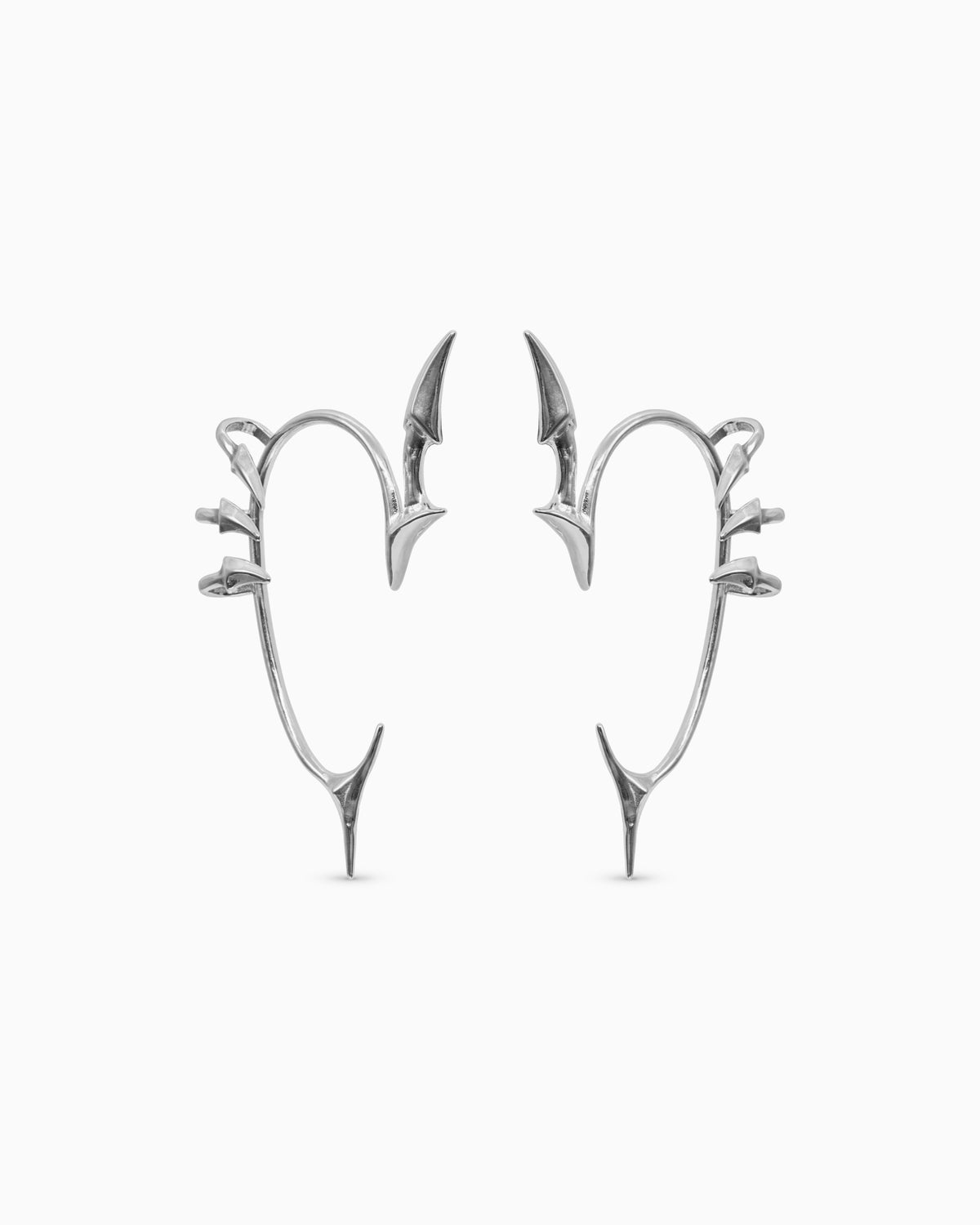 Vertebrae ear cuff-Earrings- Silver - Left ear - Ask & Embla