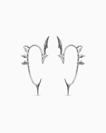 Vertebrae ear cuff-Earrings- Silver - Left ear - Ask & Embla