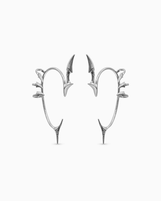 Vertebrae ear cuff-Earrings- Silver - Left ear - Ask & Embla