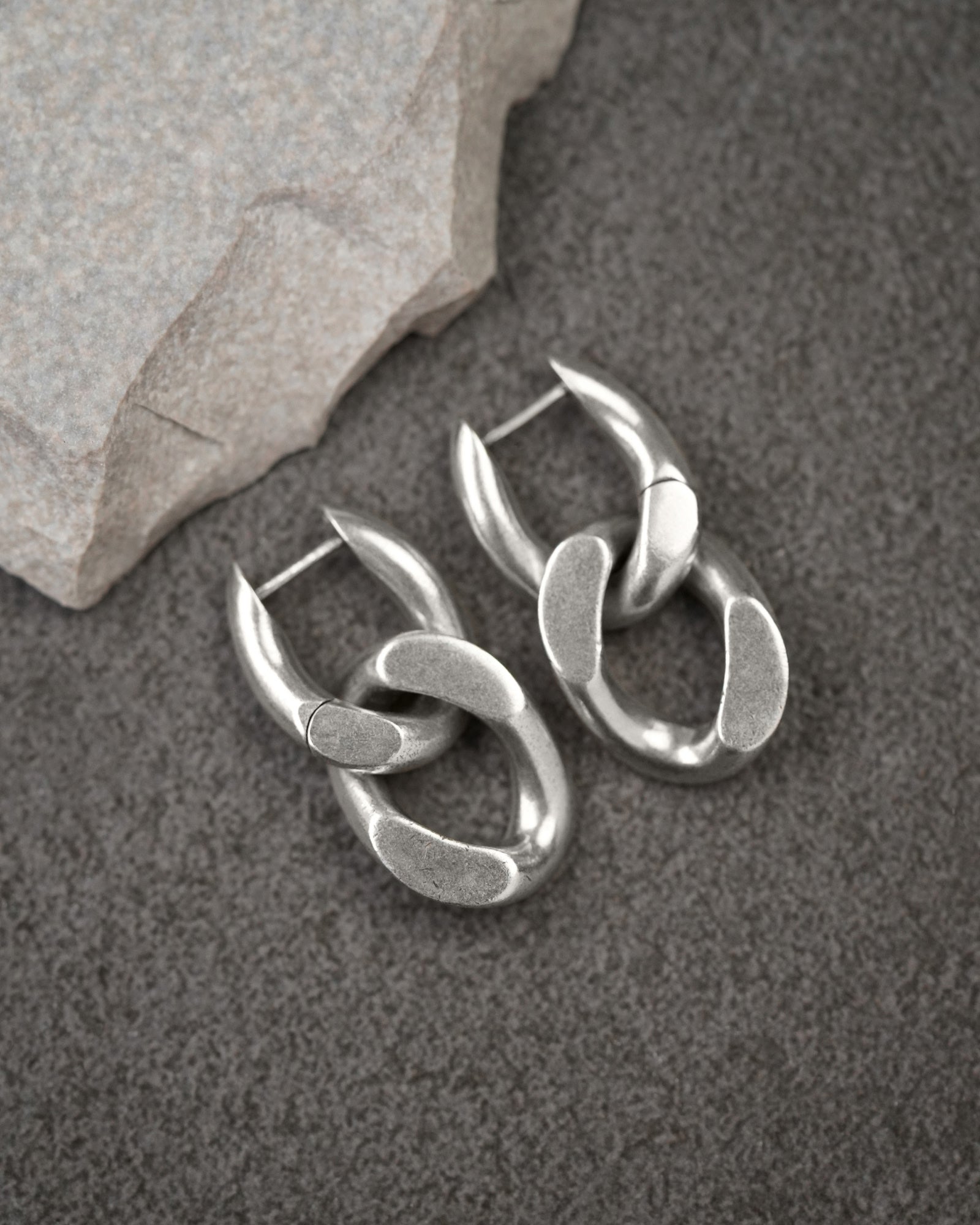 Sabbath Chain Earrings-Ear Dangles- Silver - - Ask & Embla