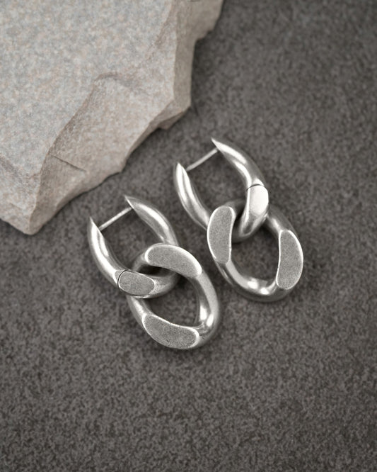 Sabbath Chain Earrings-Ear Dangles- Silver - - Ask & Embla
