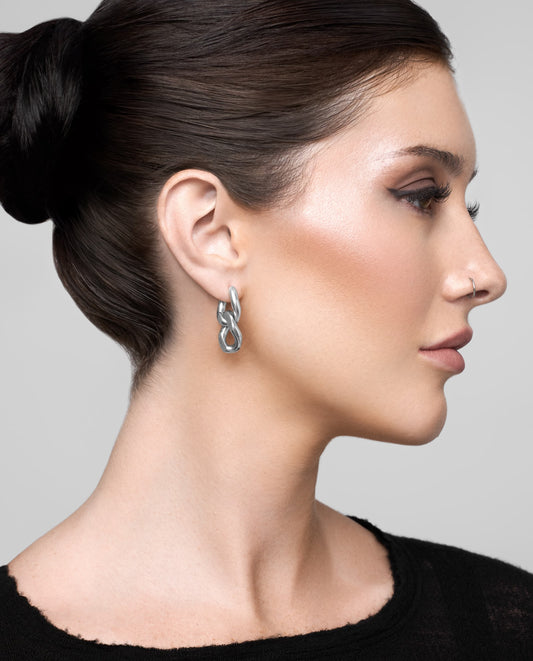 Sabbath Chain Earrings-Ear Dangles- Silver - - Ask & Embla