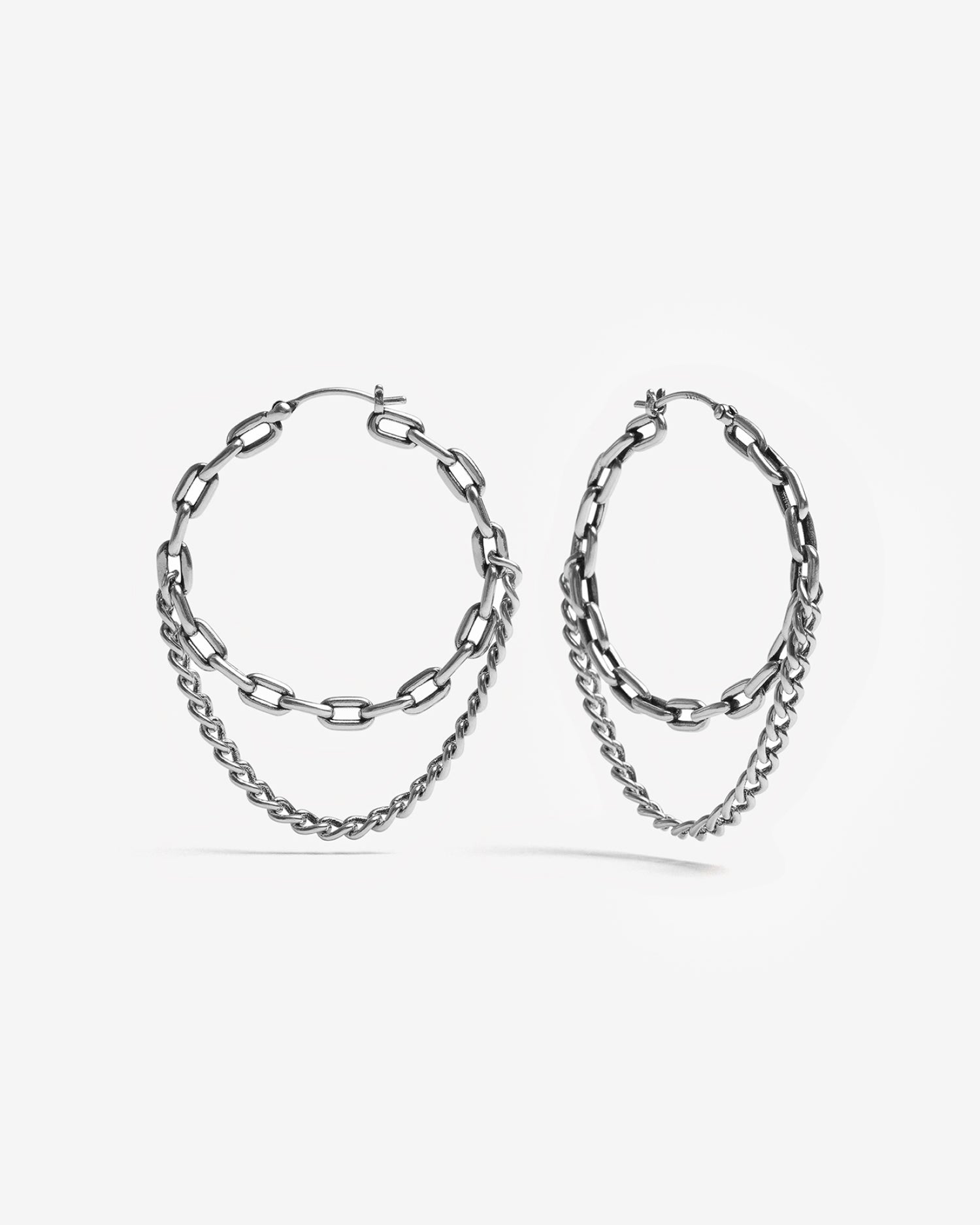 Lynx Chain Earrings-Ear Hoops- Gold - - Ask & Embla