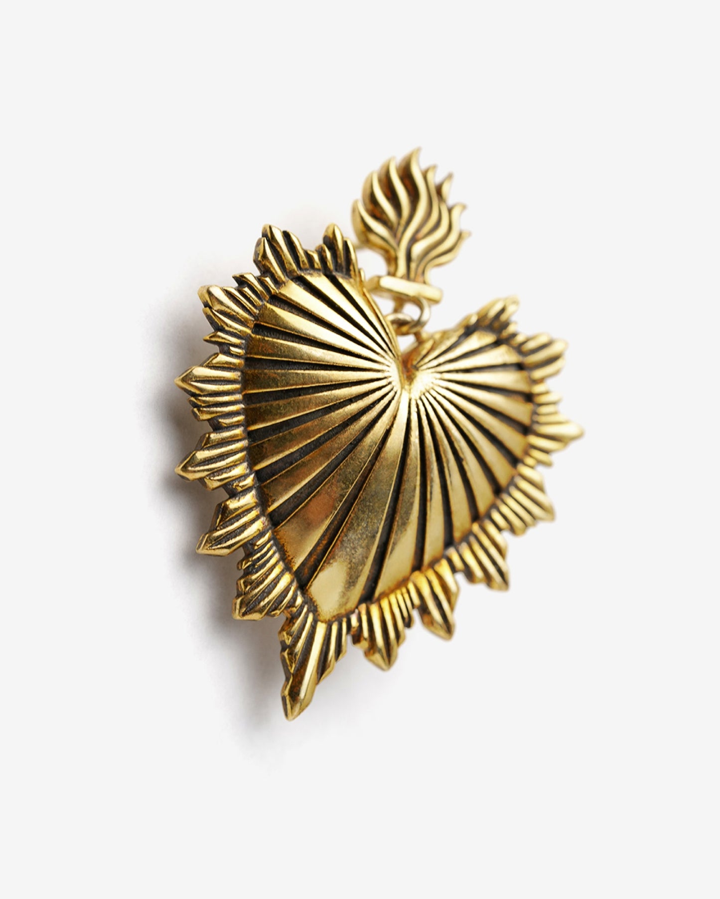 Sacred Heart Earrings-Ear Dangles- Gold - - Ask & Embla