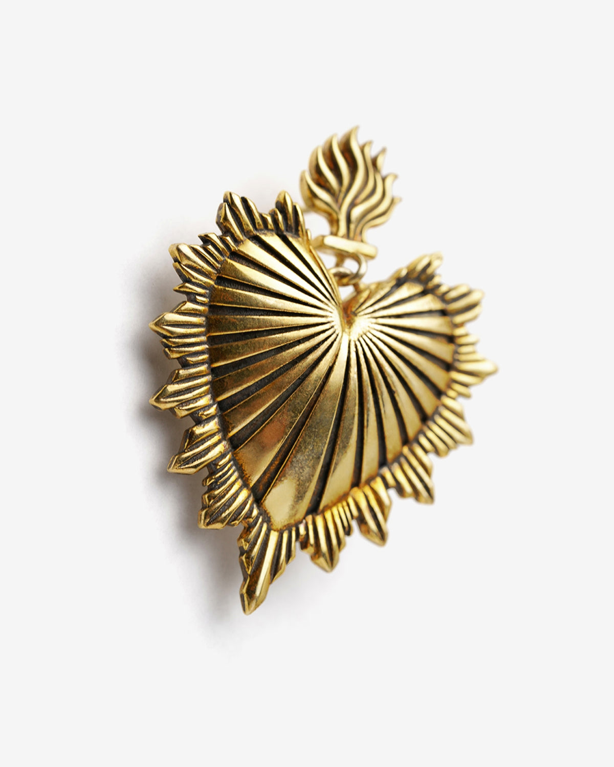 Sacred Heart Earrings-Ear Dangles- Gold - - Ask & Embla