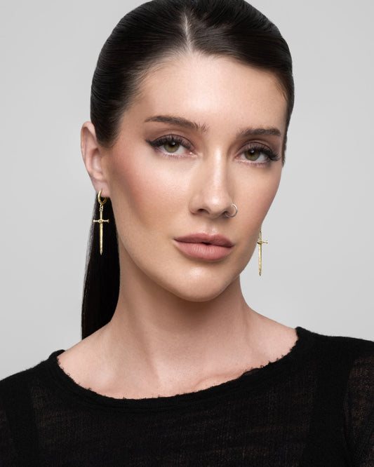 Aradia Sword Earrings-Ear Dangles- Silver - - Ask & Embla