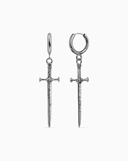 Aradia Sword Earrings-Ear Dangles- Silver - - Ask & Embla