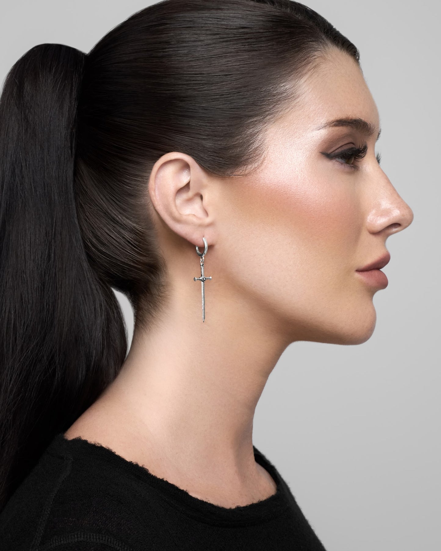 Aradia Sword Earrings-Ear Dangles- Silver - - Ask & Embla