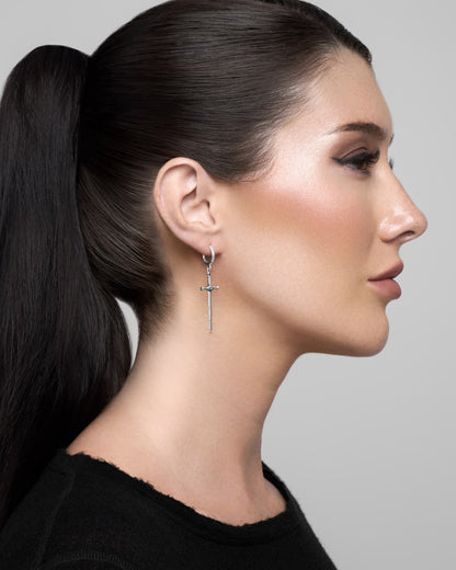 Aradia Sword Earrings-Ear Dangles- Silver - - Ask & Embla