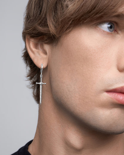 Aradia Sword Earrings-Ear Dangles- Silver - - Ask & Embla