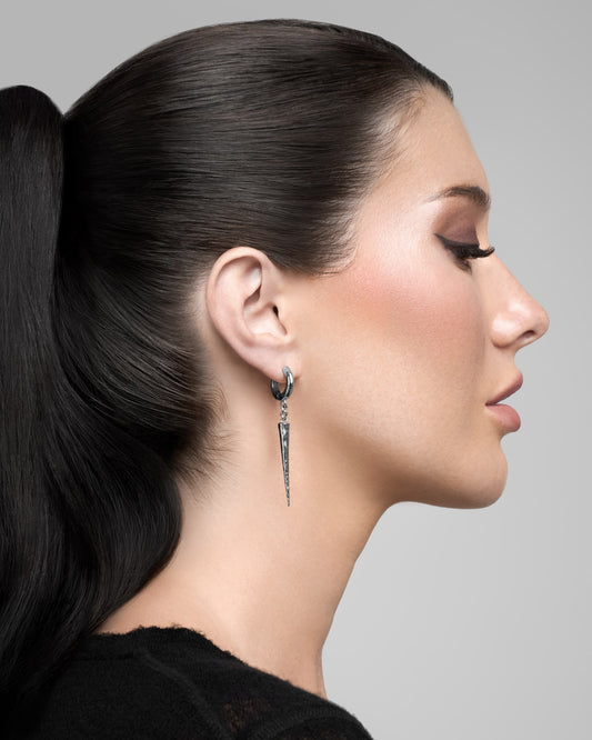 STALACTITE Earrings-Ear Dangles- Silver - - Ask & Embla