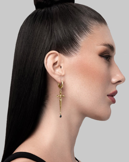 Illyria Earrings-Ear Dangles- Gold - - Ask & Embla