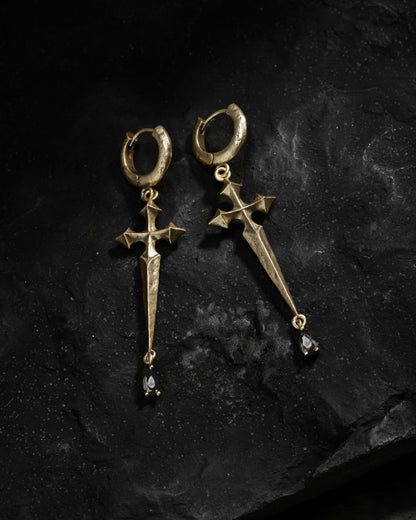 Illyria Earrings-Ear Dangles- Gold - - Ask & Embla