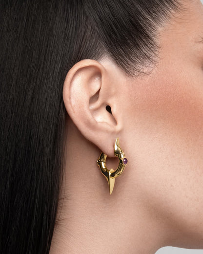 Galactic Earrings-Ear Hoops- Silver - - Ask & Embla