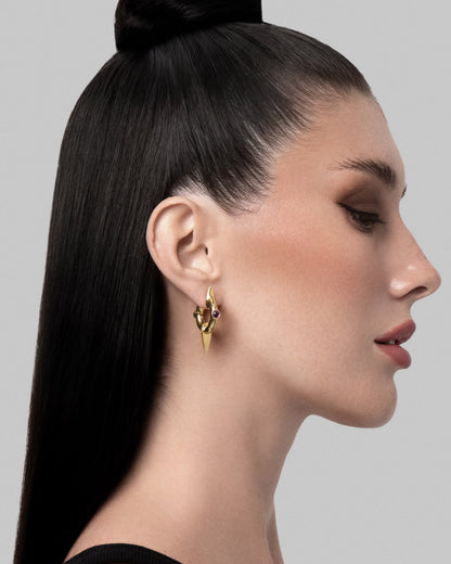 Galactic Earrings-Ear Hoops- Silver - - Ask & Embla