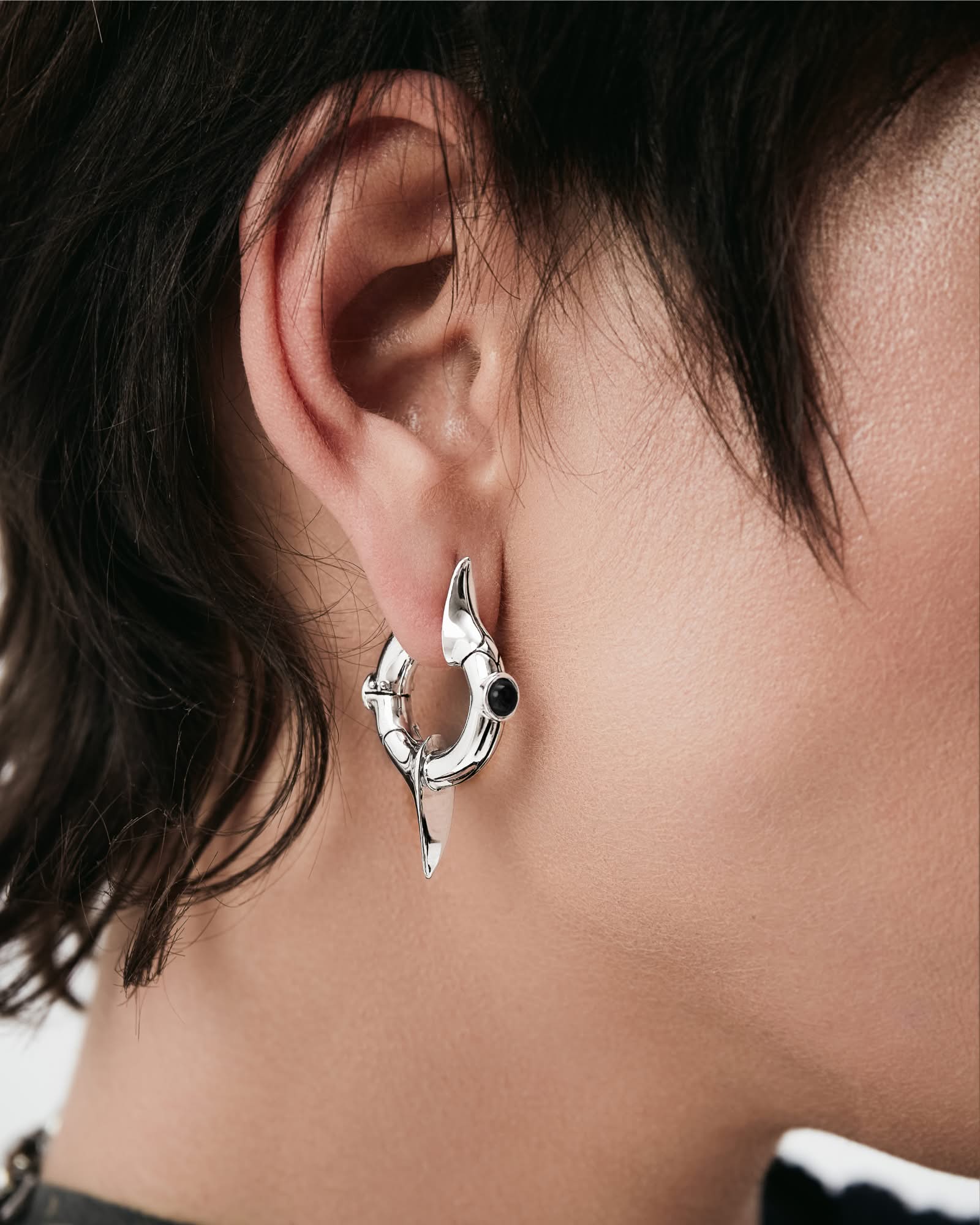 Galactic Earrings-Ear Hoops- Silver - - Ask & Embla