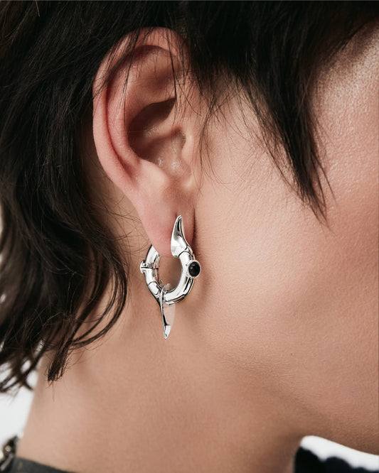 Galactic Earrings-Ear Hoops- Silver - - Ask & Embla
