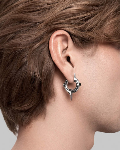 Galactic Earrings-Ear Hoops- Silver - - Ask & Embla