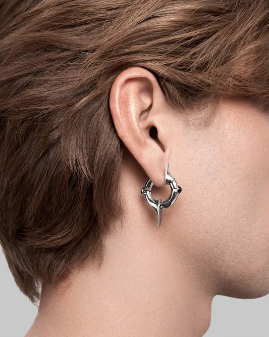 Galactic Earrings-Ear Hoops- Silver - - Ask & Embla