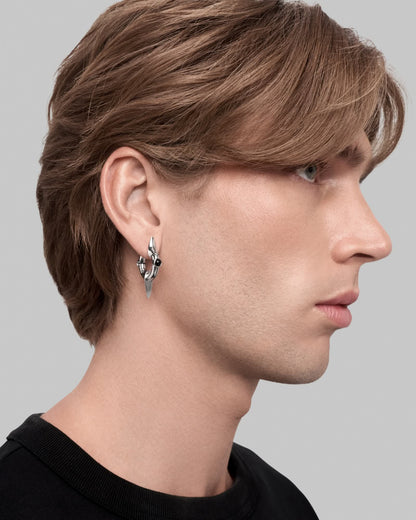 Galactic Earrings-Ear Hoops- Silver - - Ask & Embla